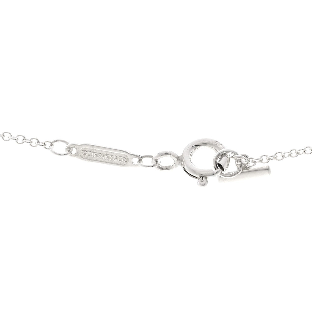 Sterling Silver Large T Smile Pendant Necklace