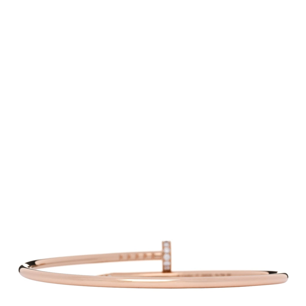 18K Pink Gold Diamond Small Juste Un Clou Bracelet 16