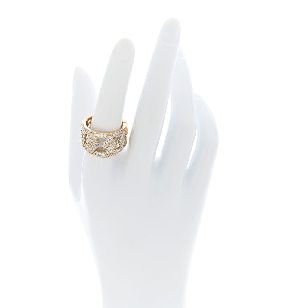 18K Yellow Gold Diamond 16mm Carlyle Ring 57 8