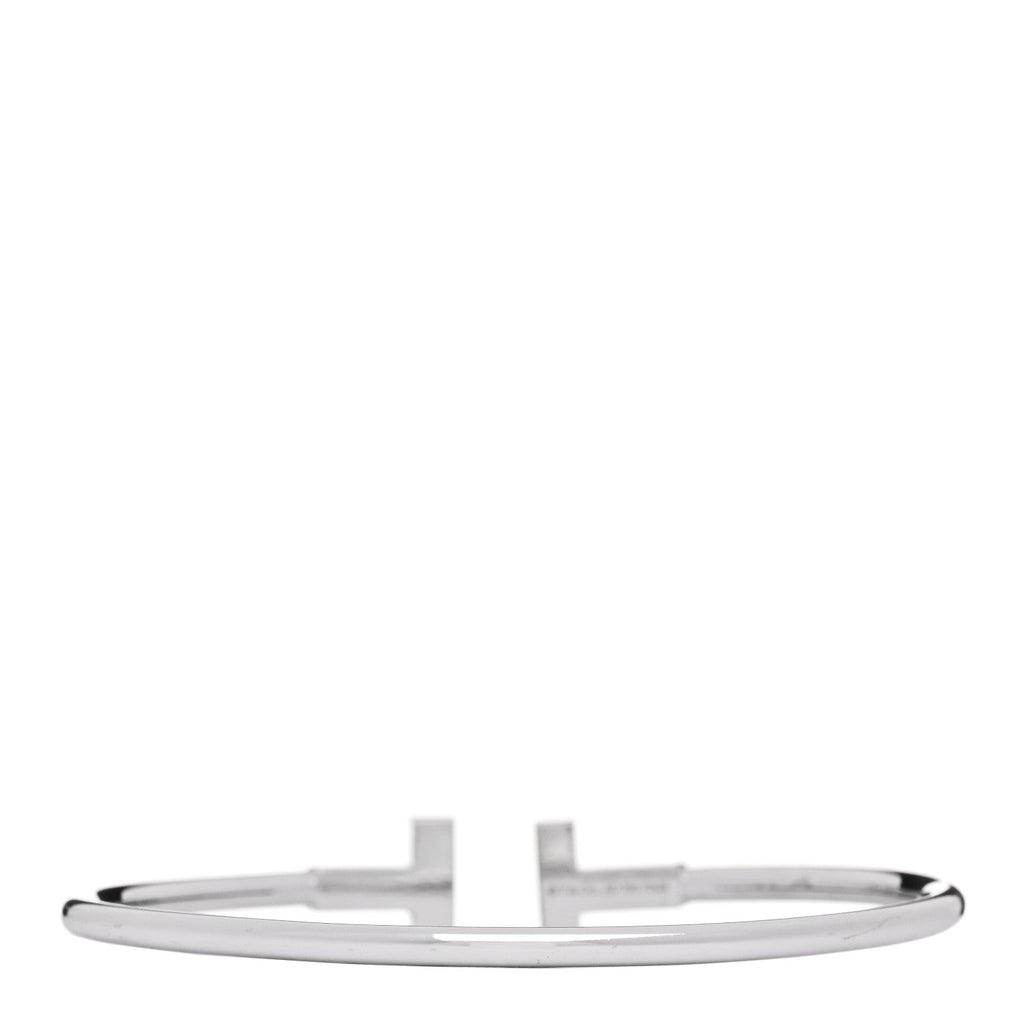 18K White Gold T Wire Bracelet