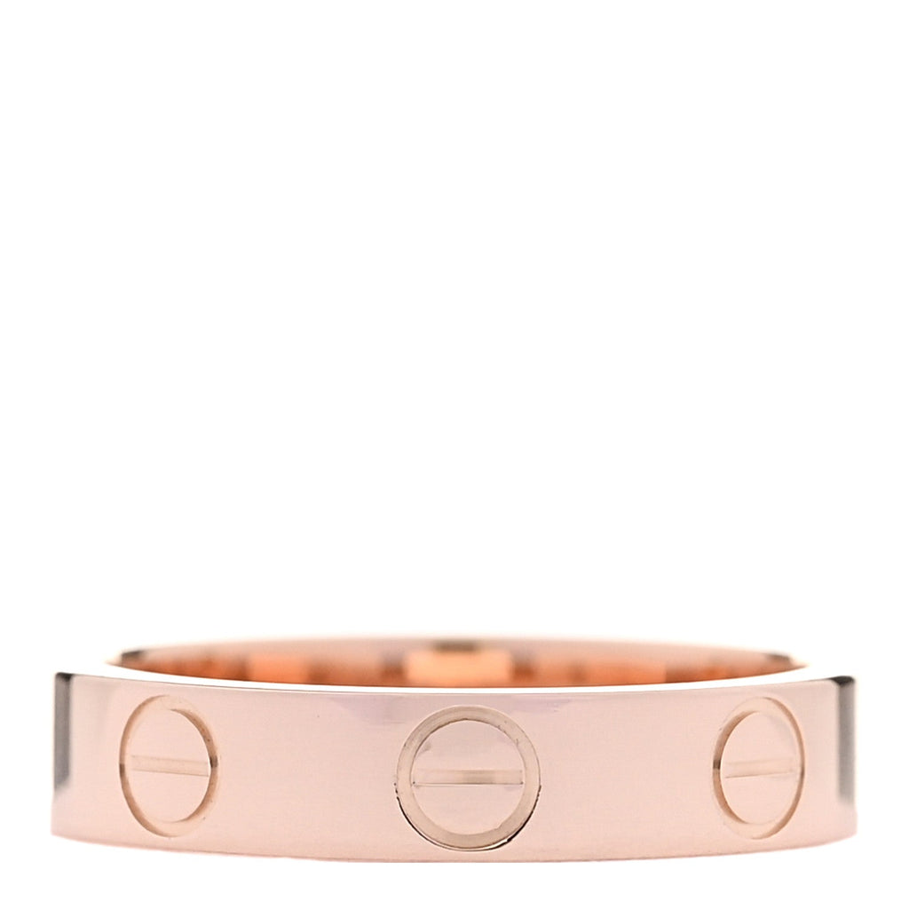 18K Pink Gold 3.5mm LOVE Wedding Band Ring 45 3.5