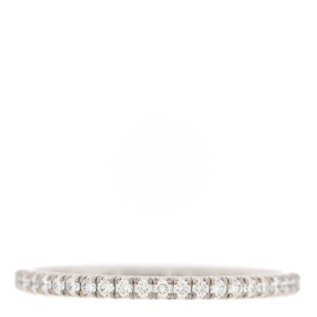 18K White Gold Diamond 1.5mm Étincelle de Cartier Wedding Band Ring 49 5