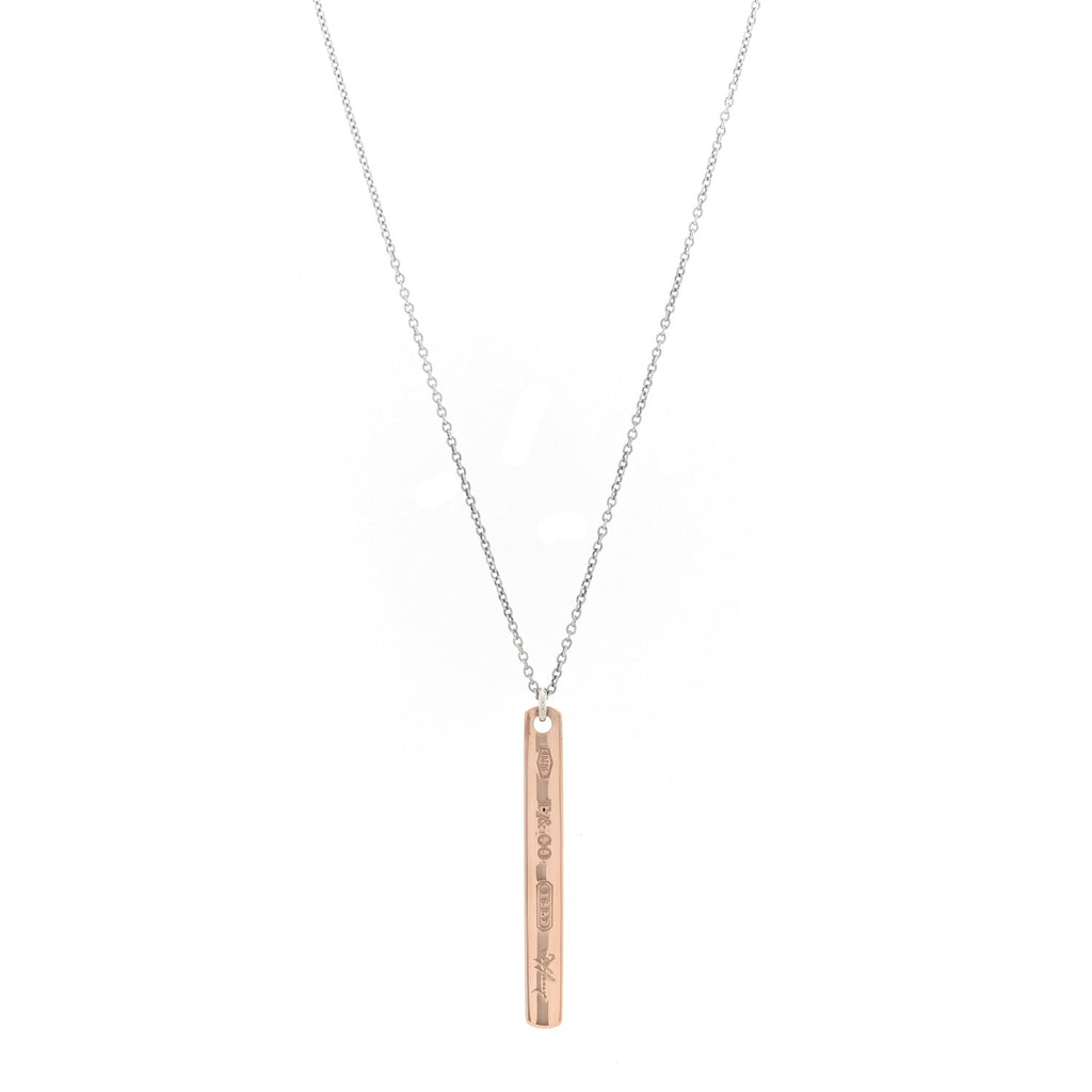 Sterling Silver Rubedo 1837 Bar Pendant Necklace