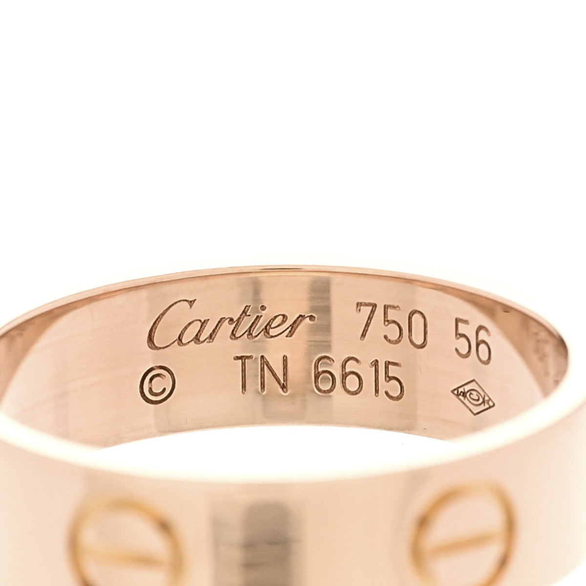 18K Pink Gold 5.5mm LOVE Ring 56 7.5