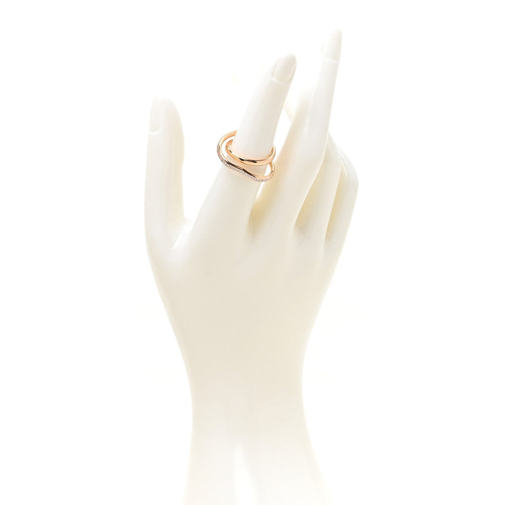 18K Rose Gold Diamond Vertige Coeur Ring 52 6