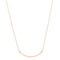 18K Rose Gold Small T Smile Pendant Necklace