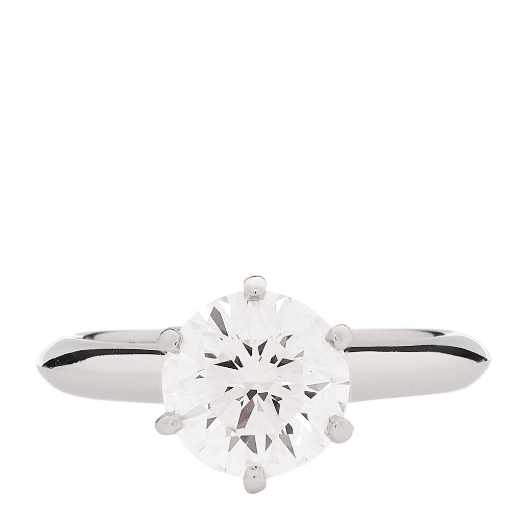 Platinum Diamond 1.62ct Solitaire Engagement Ring 50 5.5