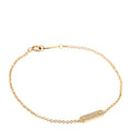 18K Yellow Gold Diamond Tag Chain Bracelet