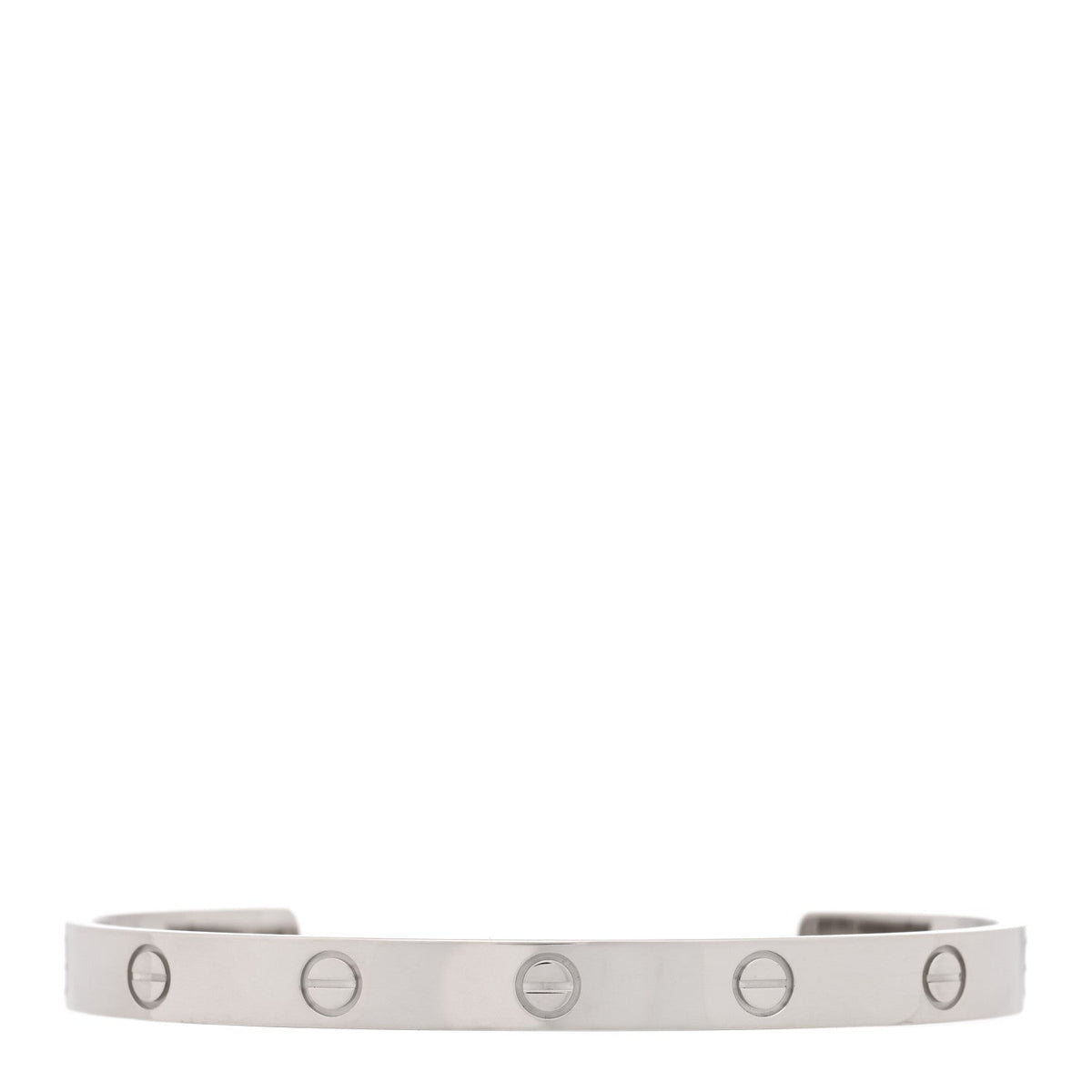 18K White Gold LOVE Cuff Bracelet 18