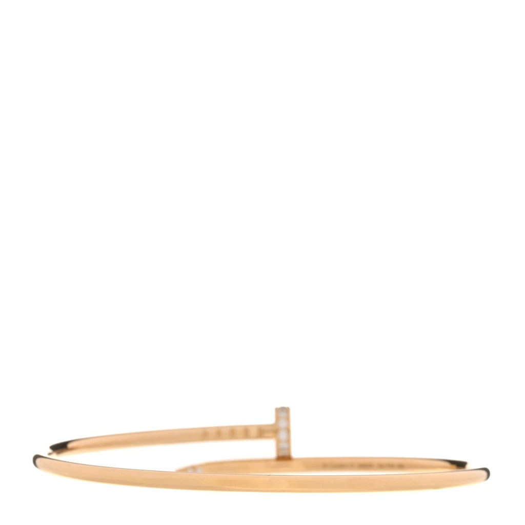 18K Yellow Gold Diamond Small Juste Un Clou Bracelet 17