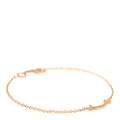 18K Rose Gold Diamond Mini T Smile Bracelet