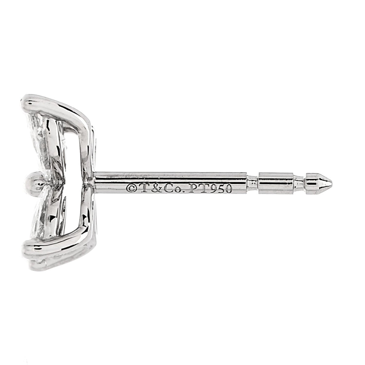 Platinum Diamond .64ct Small Victoria Earrings