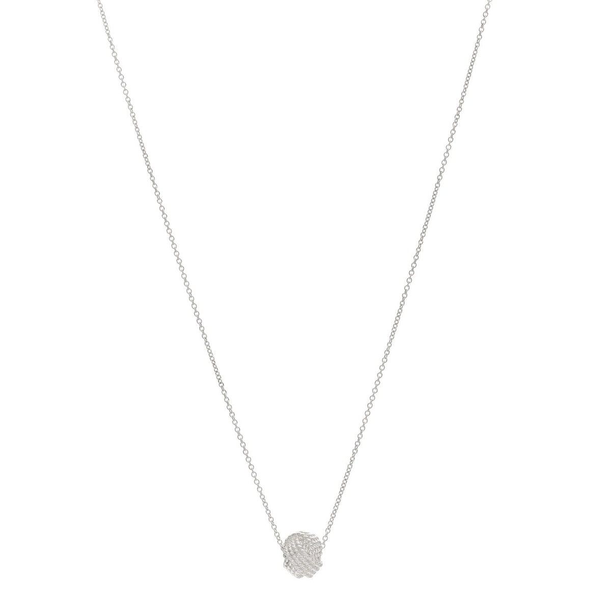 Sterling Silver Twist Knot Pendant Necklace