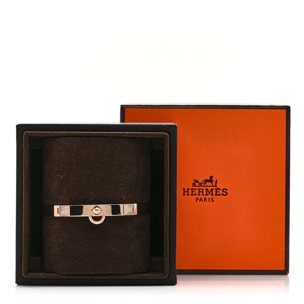 18K Rose Gold Diamond PM Collier De Chien Bracelet SH