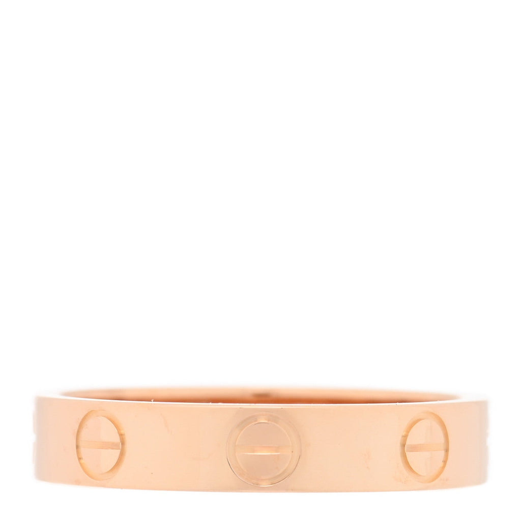 18K Pink Gold 3.5mm LOVE Wedding Band Ring 52 6
