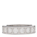 18K White Gold Diamond Tectonic Band Ring 53 6.5