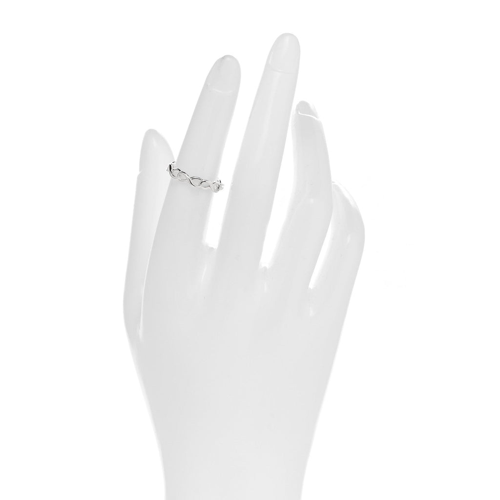 Sterling Silver Narrow Infinity Band Ring 49 5