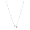 18K White Gold Diamond Interlocking LOVE Paved Necklace