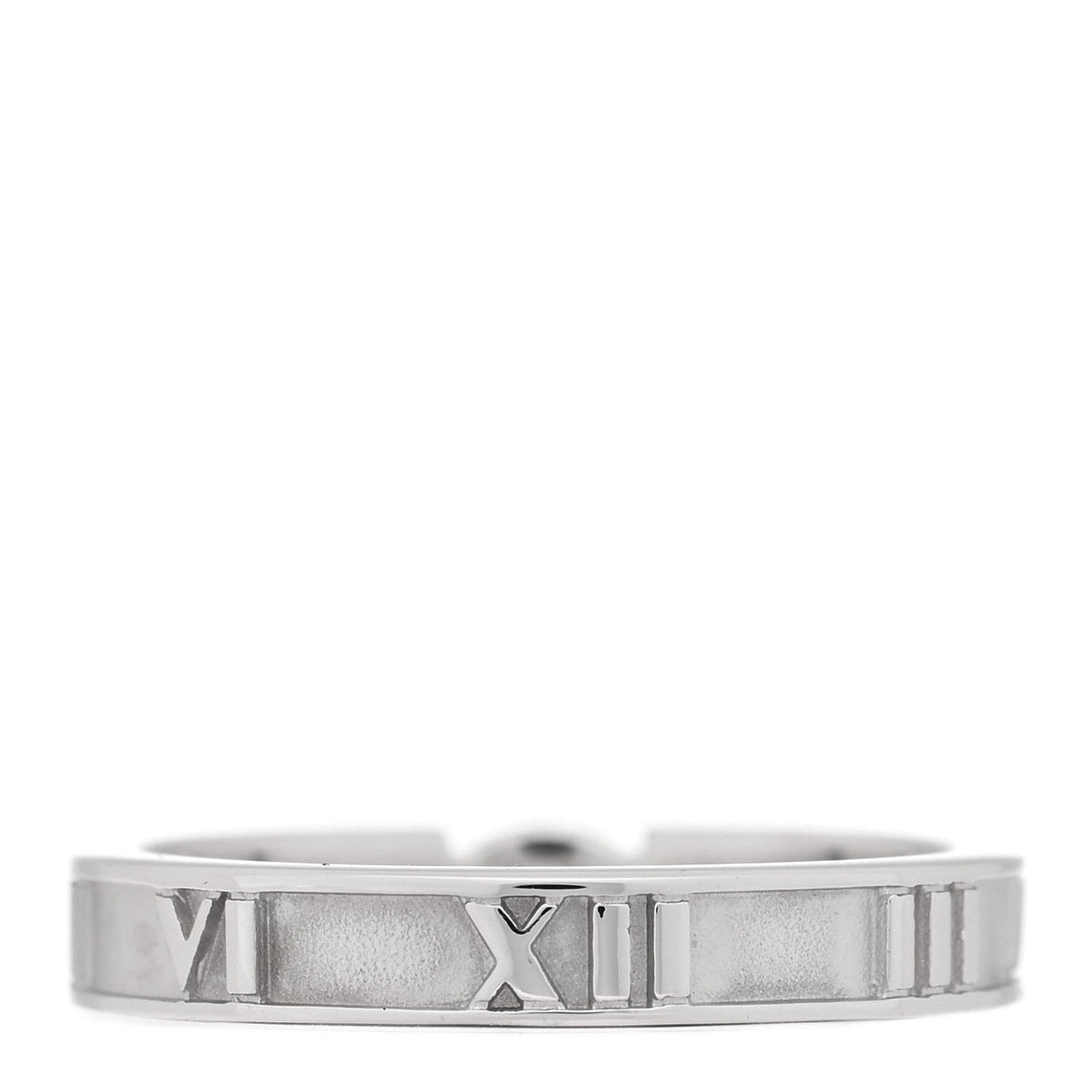 18K White Gold Diamond Atlas Solitaire Band Ring 49 5