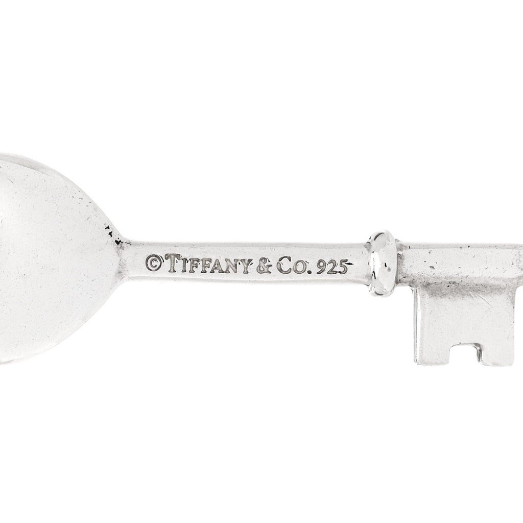 Sterling Silver Diamond Heart Key Pendant
