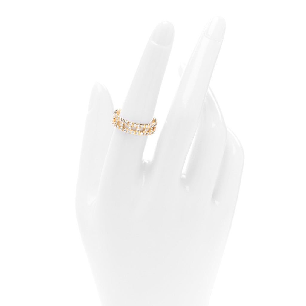 18K Yellow Gold Diamond T True Wide Ring 54 7