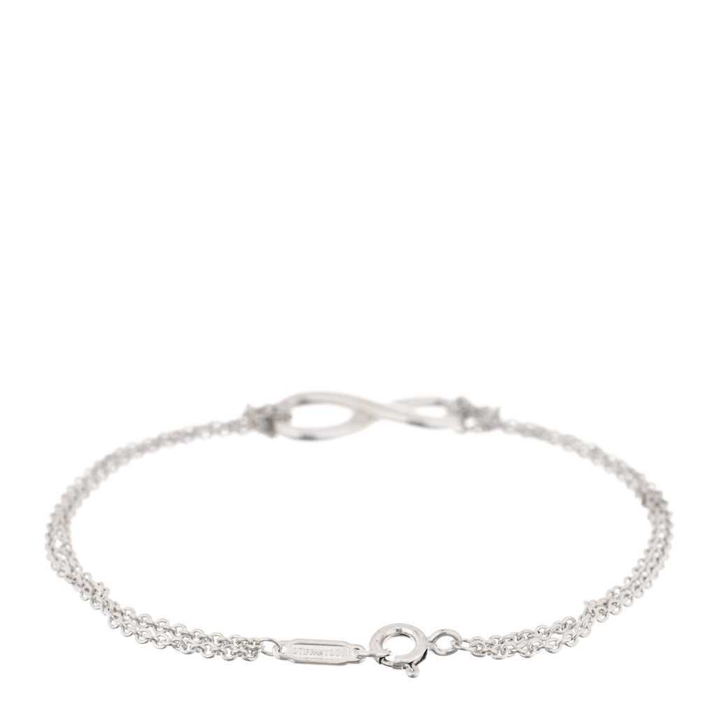 Sterling Silver Infinity Double Chain Bracelet