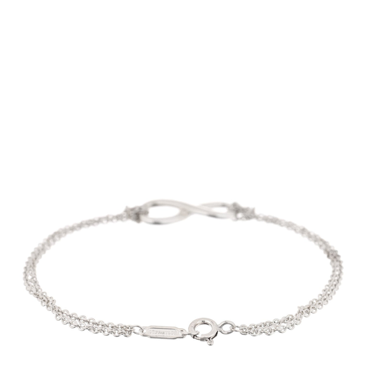 Sterling Silver Infinity Double Chain Bracelet