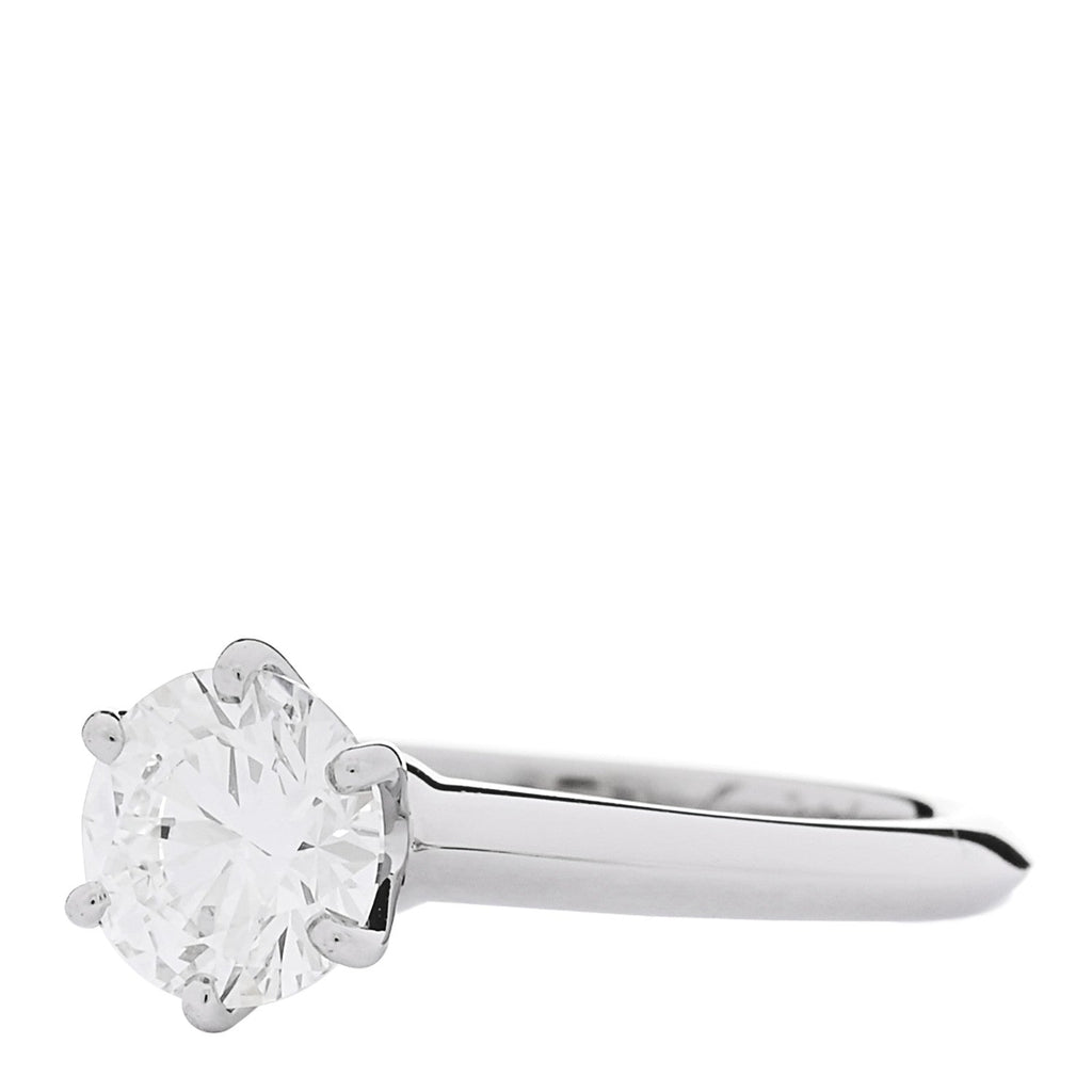 Platinum Diamond 1.30ct Solitaire Engagement Ring 49 5