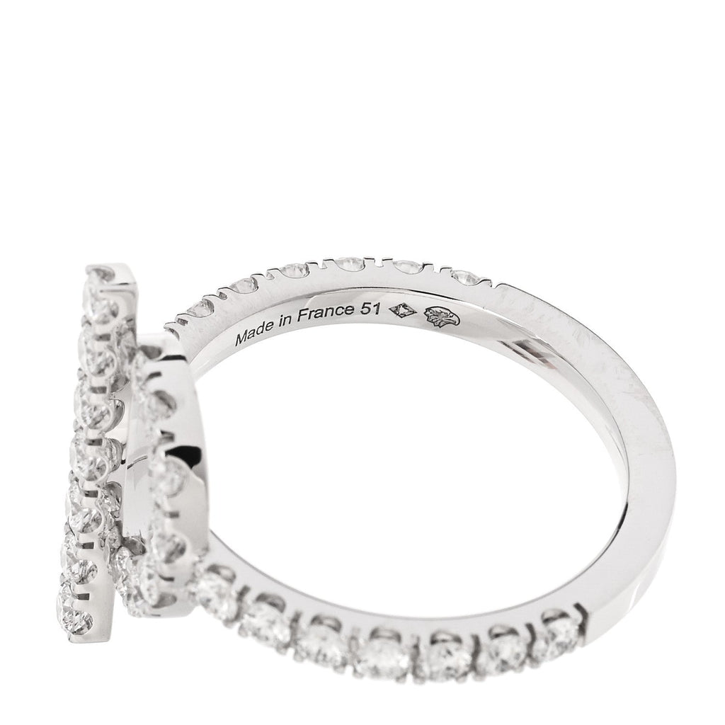 18K White Gold Diamond Finesse Ring 51 5.75