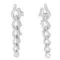 Sterling Silver Forge Drop Link Earrings
