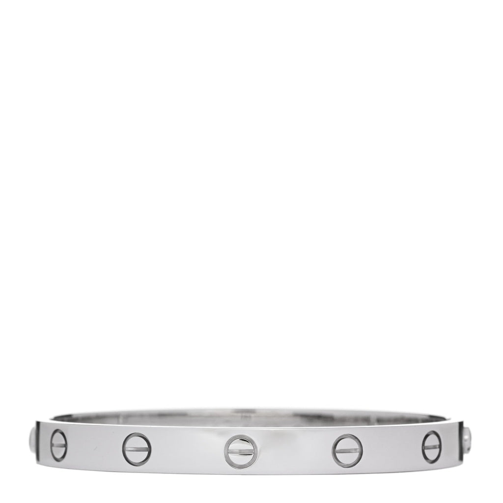 18K White Gold LOVE Bracelet 17