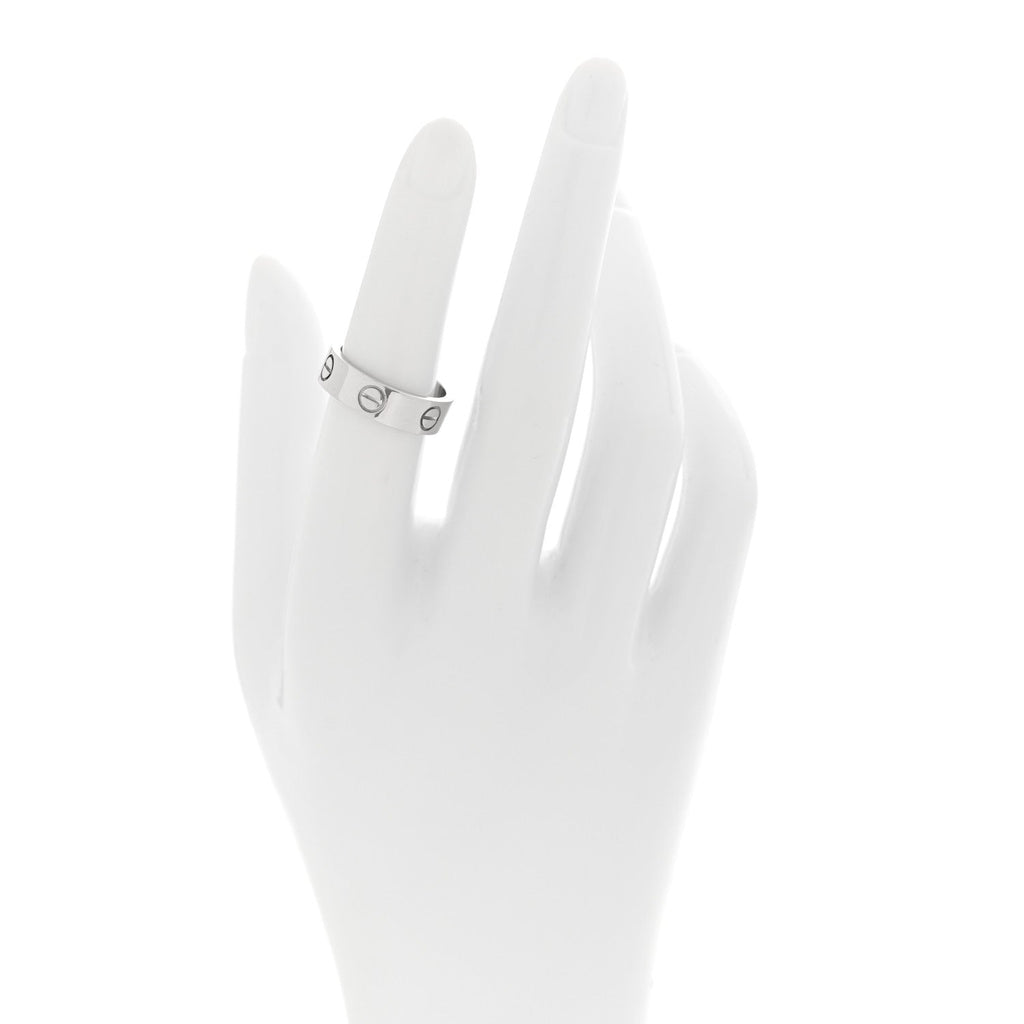 18K White Gold 5.5mm LOVE Ring 51 5.75