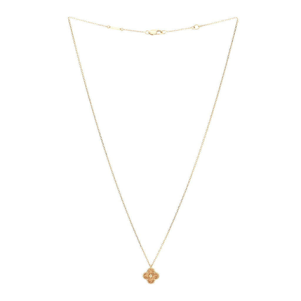 18K Rose Gold Sweet Alhambra Pendant Necklace