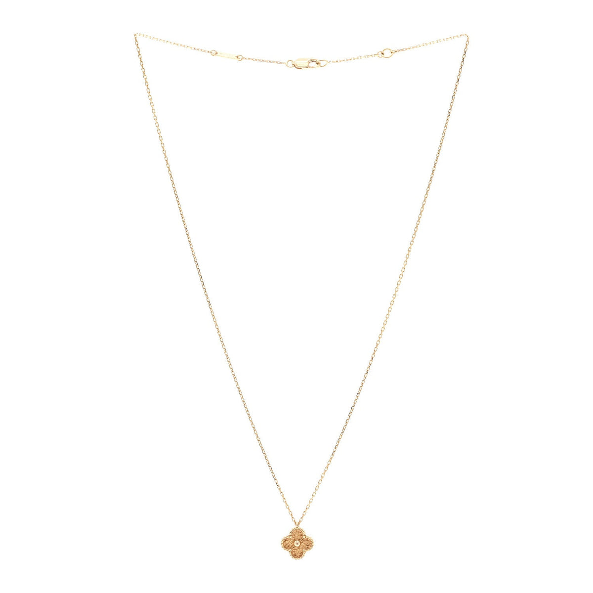 18K Rose Gold Sweet Alhambra Pendant Necklace