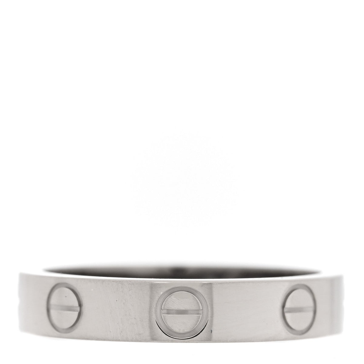 18K White Gold 3.5mm LOVE Wedding Band Ring 50 5.25