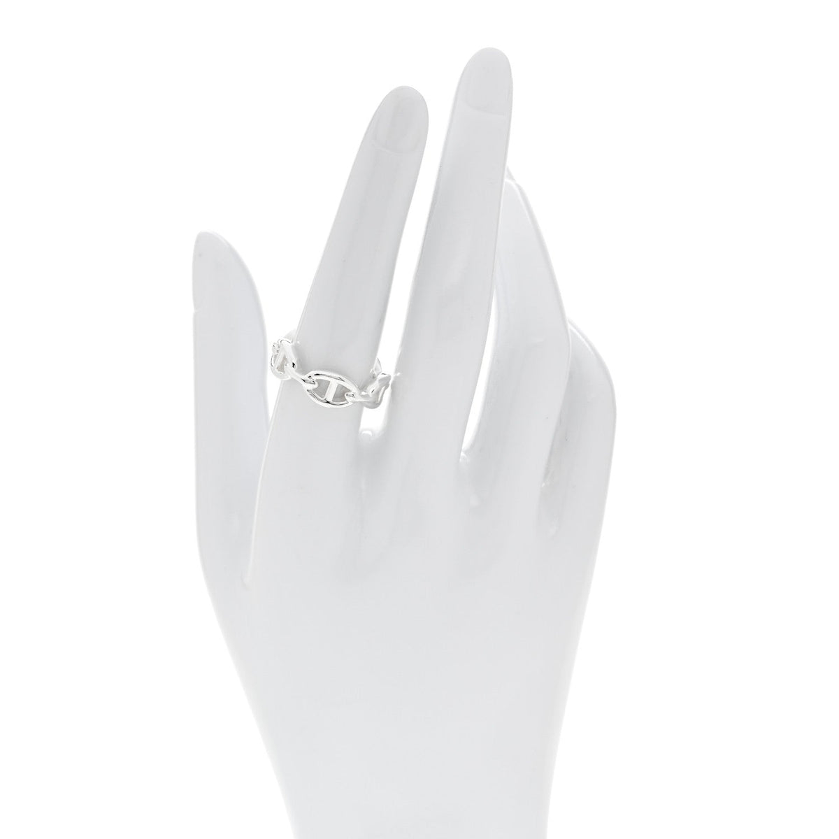 Sterling Silver PM Chaine d'Ancre Enchainee Band Ring 55 7.25