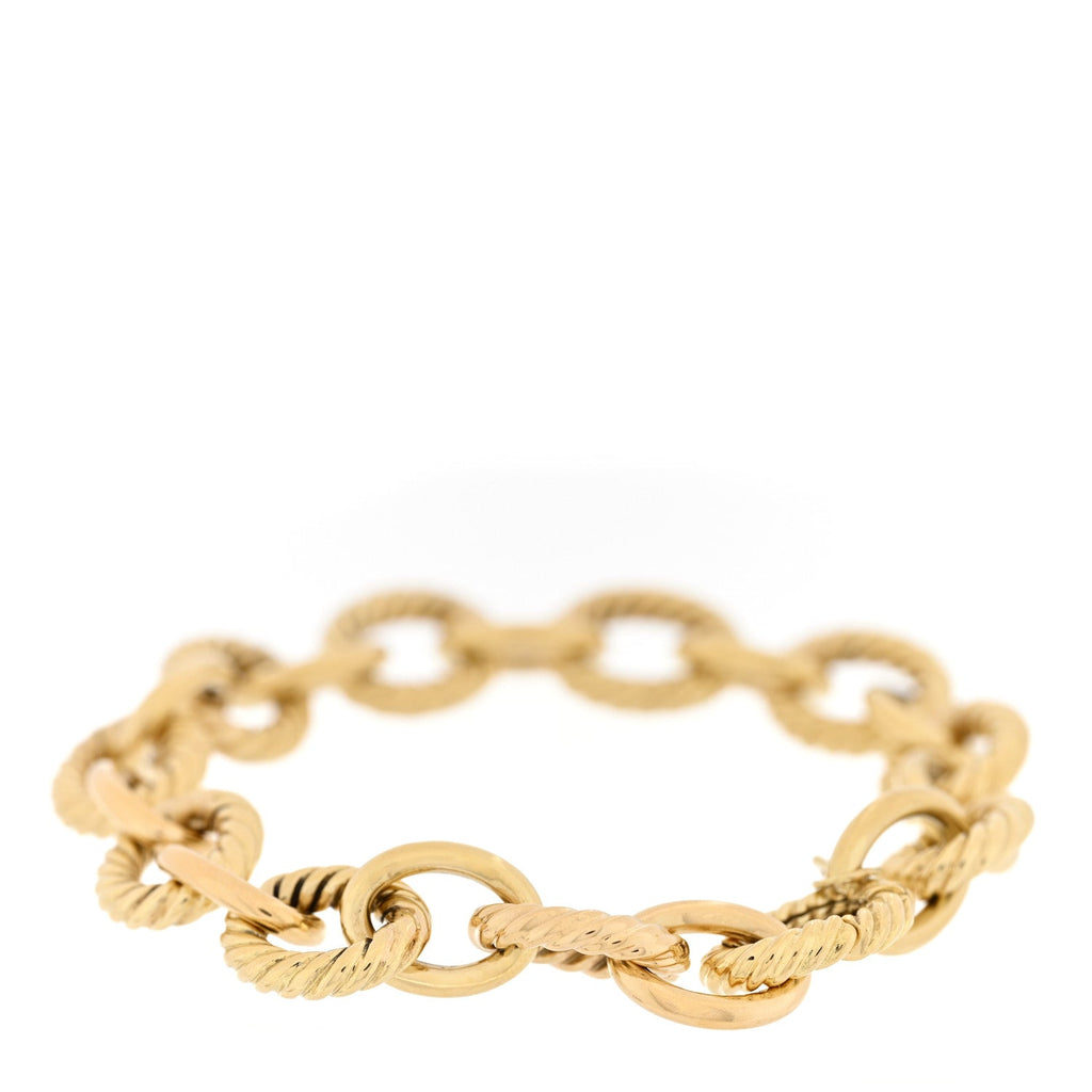 18K Yellow Gold 12mm Large Oval Link Bracelet