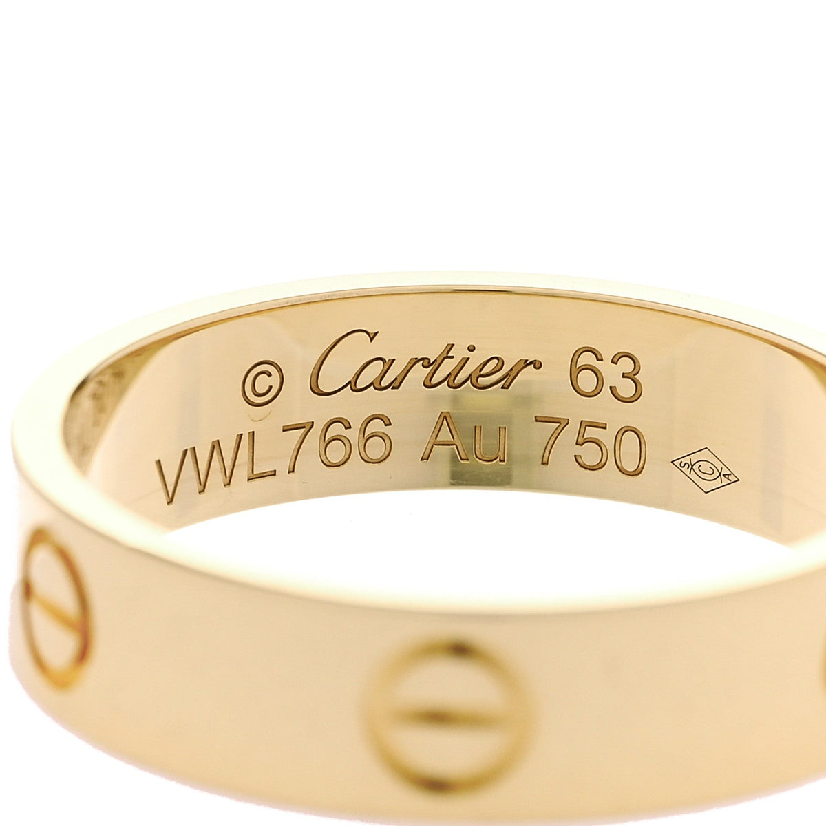 18K Yellow Gold 5.5mm LOVE Ring 63 10.5