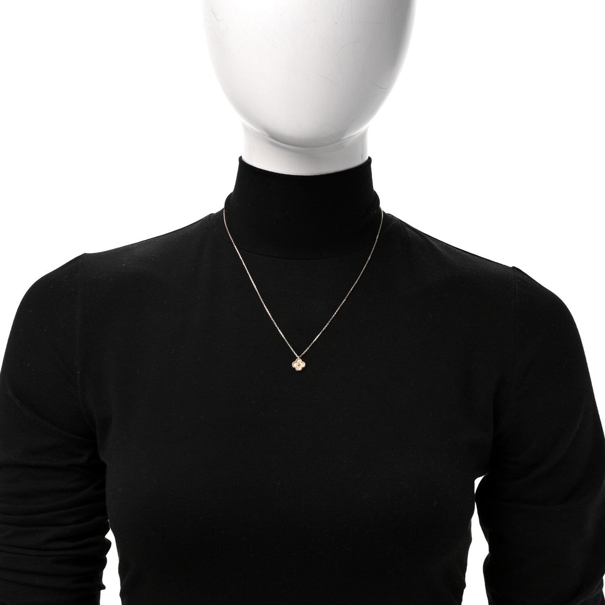 18K Rose Gold Sweet Alhambra Pendant Necklace