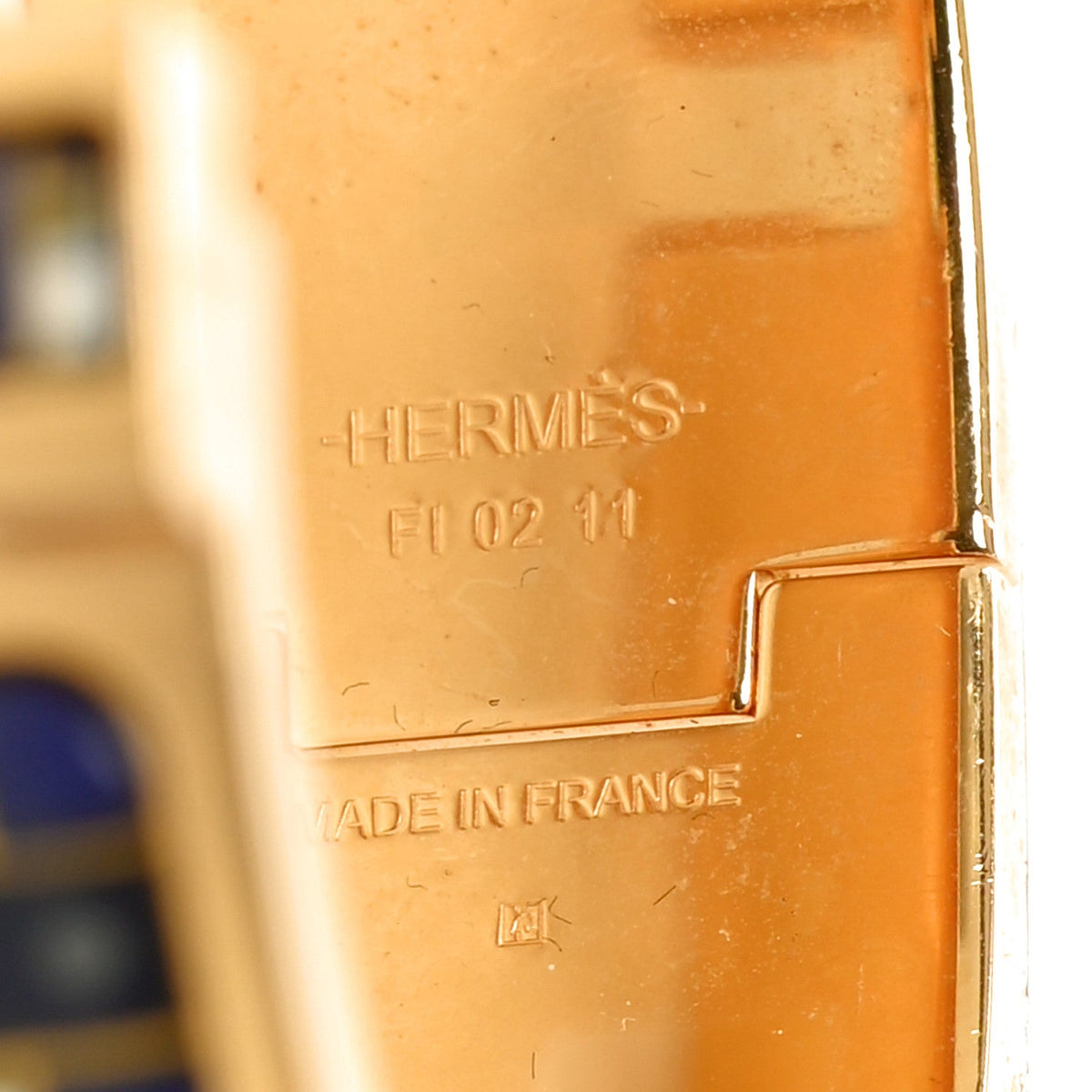 Enamel Print Son Du H Wide Clic Clac H Bracelet GM Marine Classique