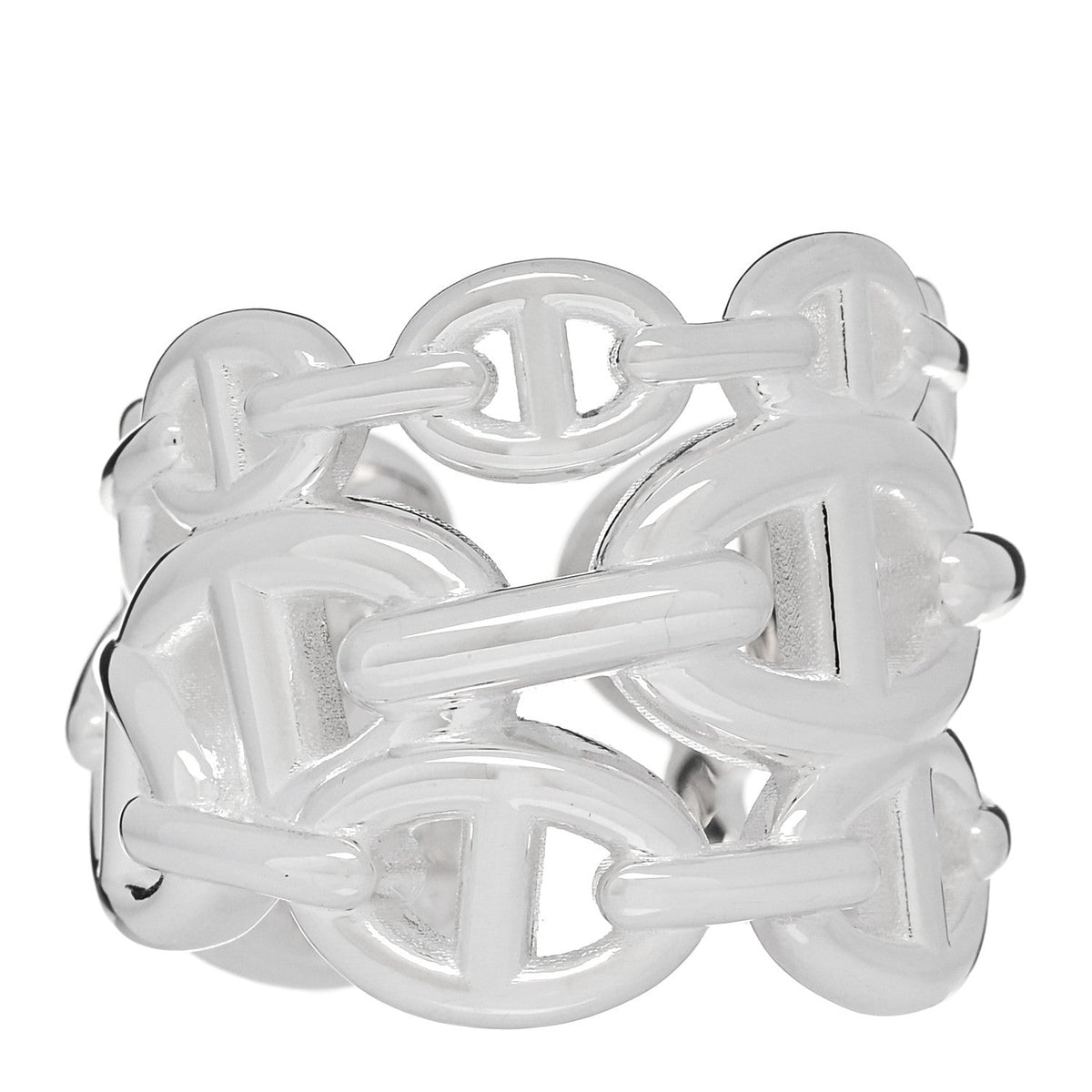 Sterling Silver GM Chaine d'Ancre Enchainee Band Ring 53 6.5