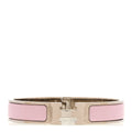 Enamel Narrow Clic Clac H Bracelet GM Rose Candeur