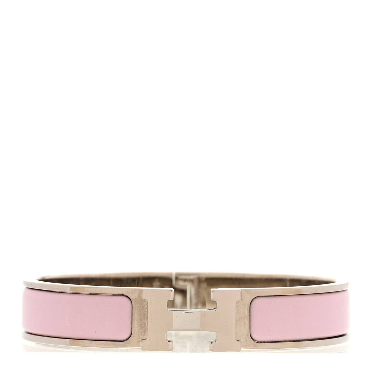 Enamel Narrow Clic Clac H Bracelet GM Rose Candeur
