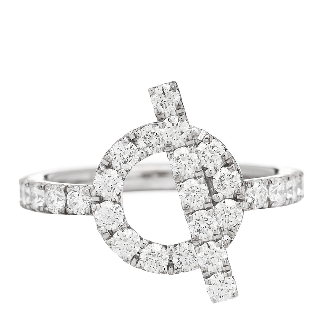 18K White Gold Diamond Finesse Ring 49 4.75