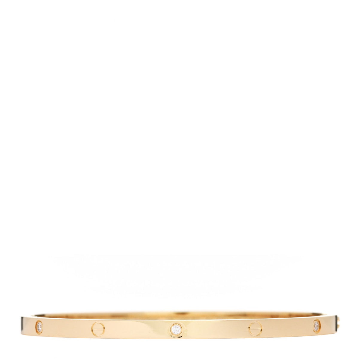 18K Yellow Gold 6 Diamond Small LOVE Bracelet 18