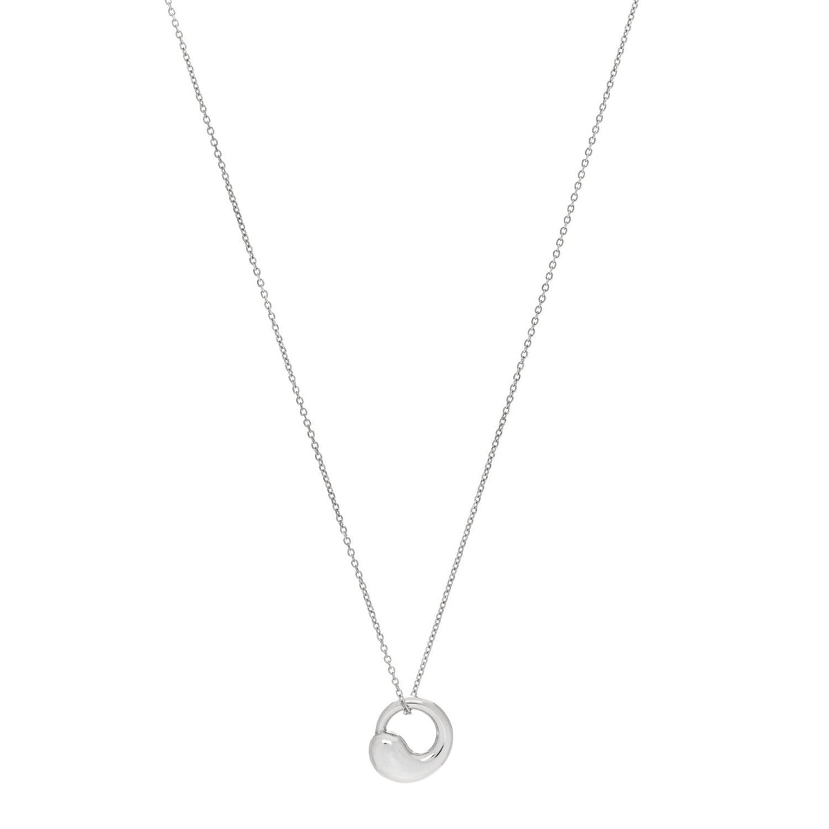 Sterling Silver 12mm Elsa Peretti Eternal Circle Pendant Necklace
