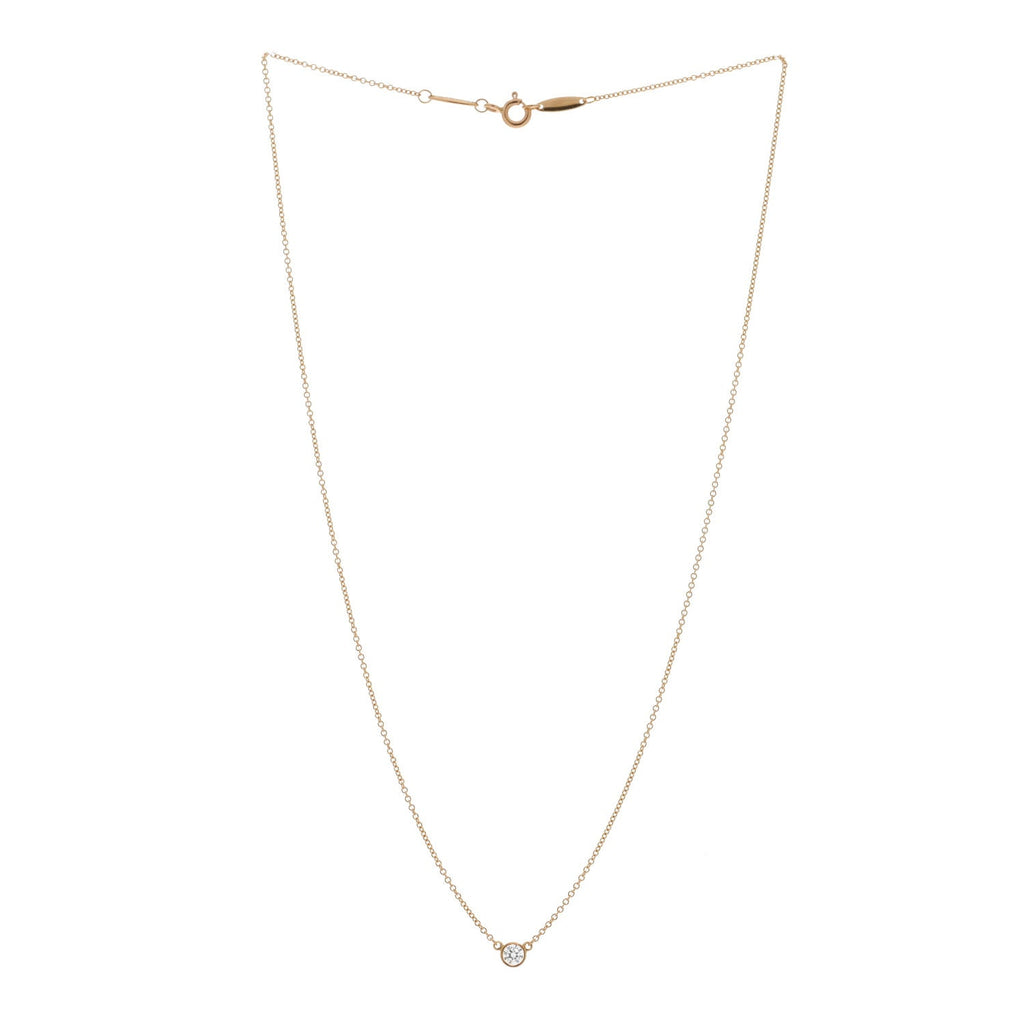 18K Yellow Gold Diamond .15ct Elsa Peretti Diamonds by the Yard Pendant Necklace