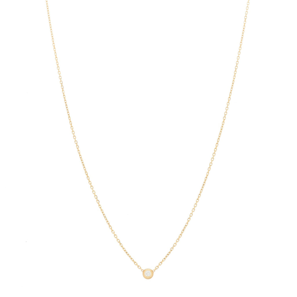 18K Yellow Gold Diamond XS D'Amour Pendant Necklace