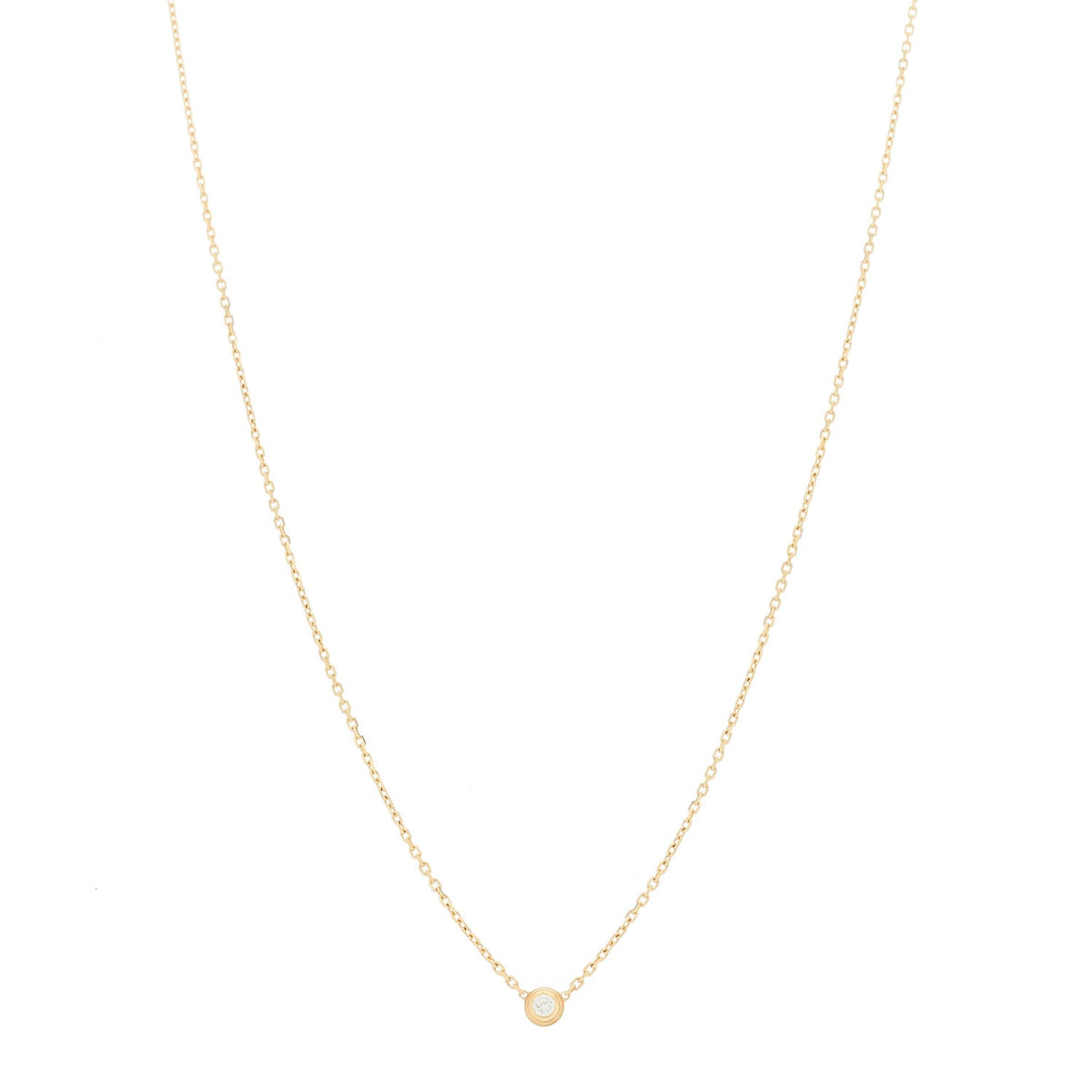 18K Yellow Gold Diamond XS D'Amour Pendant Necklace
