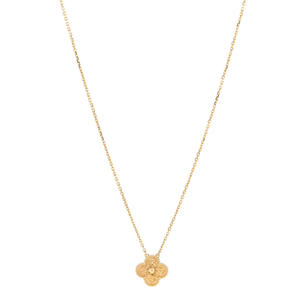 18K Yellow Gold Vintage Alhambra Pendant Necklace